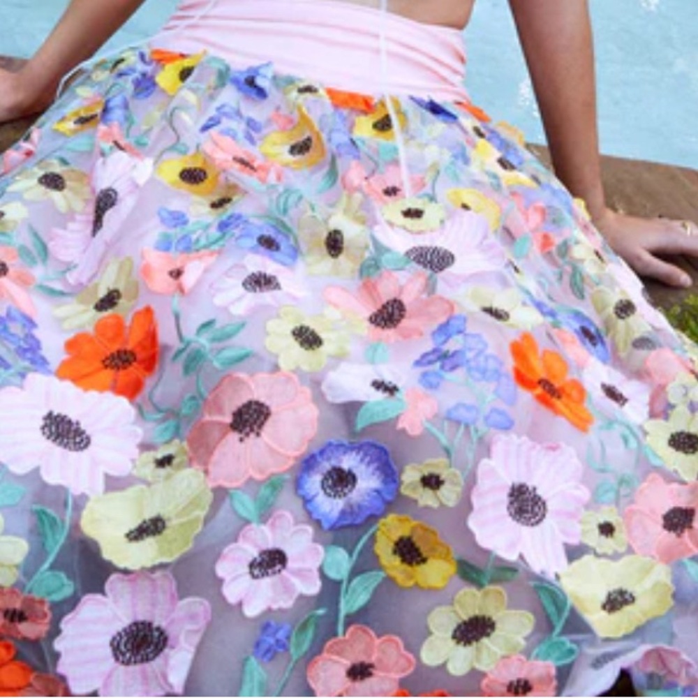Fiori midi skirt